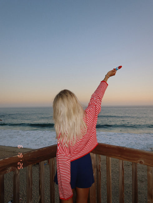 Coco Cutie Cardigan // Red Stripe *RESTOCKED*